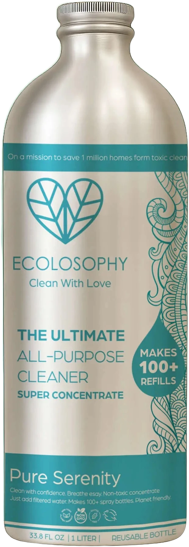 Ecolosophy Pure Serenity Super Concentrate — real plant-based all-purpose cleaner