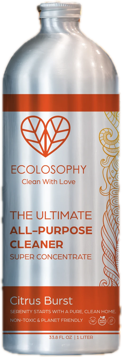 Ecolosophy Citrus Burst all-purpose cleaning super concentrate, 1 liter aluminum bottle