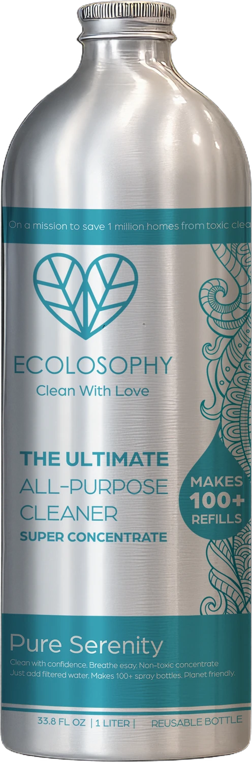 Ecolosophy Pure Serenity all-purpose cleaning super concentrate, 1 liter aluminum bottle